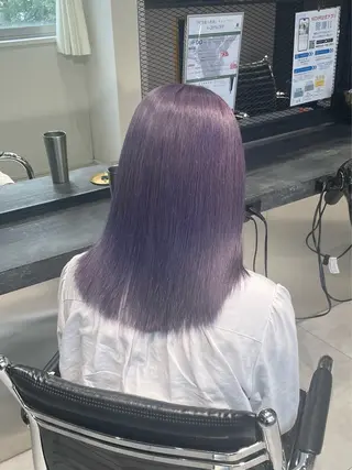 セミロング カラー 💝透明感/ブリーチ /れい💝のヘアスタイル