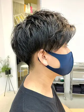 ショート パーマ メンズ mee.urawa所属・似合わせショート×透 明感/やじまたかしのヘアスタイル