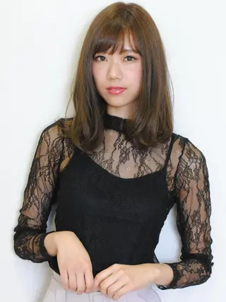 ミディアム カラー ✨ブリーチなし透明感 カラー✨ゆりかのヘアスタイル