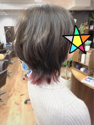 ミディアム カラー キラ ゲンキのヘアスタイル