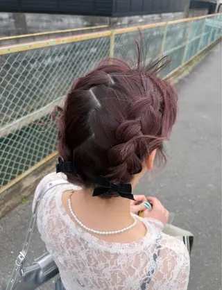 ミディアム ヘアアレンジ ワカナ-YUCCA- モデル様募集中のヘアスタイル