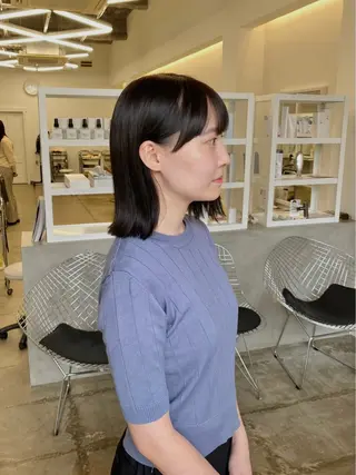 ミディアム サトウ リョウのヘアスタイル