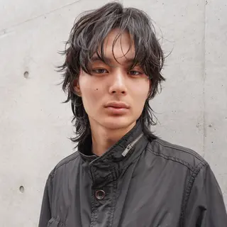 ミディアム パーマ メンズ ニュアンスデザイン/ SHOUTOのヘアスタイル