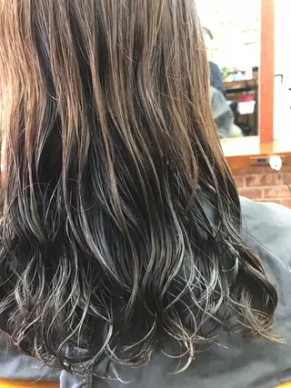 ロング パーマ 桧山 真のヘアスタイル