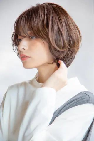 ショート パーマ 銀座No.1髪質改善 縮毛矯正/本木のヘアスタイル