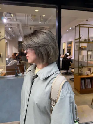 ミディアム カラー ナガミネアリサ/ 学芸大学/海外ヘアのヘアスタイル