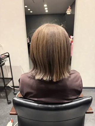 セミロング 髪質改善⚡️カラー 🍀武久 誠🍀のヘアスタイル