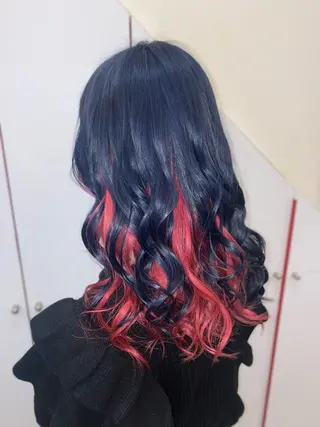 セミロング ゆぴ☾‪/推しカラー /ハイトーンのヘアスタイル