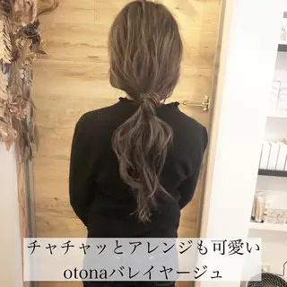 セミロング カラー テトネ タカシのヘアスタイル
