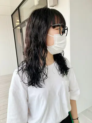 セミロング パーマ 原宿パーマ kazuのヘアスタイル