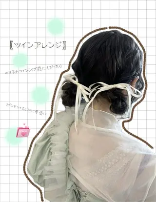 セミロング カラー ヘアアレンジ illmu所属・illmu 花菜のヘアスタイル