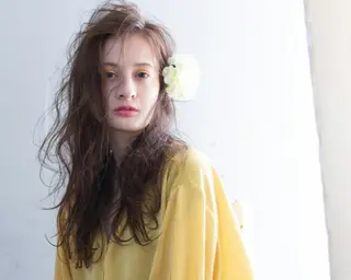 ロング カラー ヘアアレンジ 藤間 帆乃夏（とうまほのかのヘアスタイル