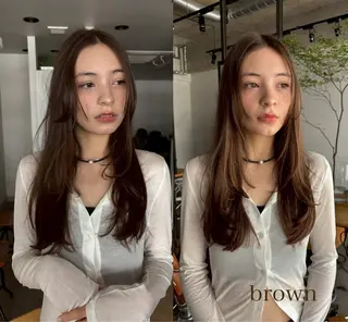 カラー miku/天神 艶カラーのヘアスタイル