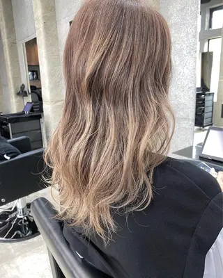 セミロング カラー パーマ OVER→三軒茶屋 /縮毛矯正・髪質改善のヘアスタイル