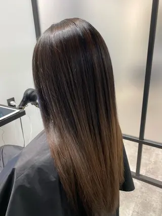 ロング カラー ヘアアレンジ 【艶髪×韓国風】 毛流れ職人 RYOのヘアスタイル