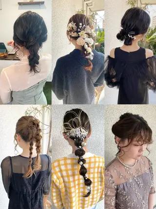 セミロング ヘアアレンジ 桑原 菜摘のヘアスタイル