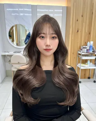 ロング カラー 🇰🇷韓国風くびれ ヘア🇰🇷中村優大のヘアスタイル
