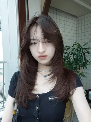 ミディアム カラー レイヤー専門家 ダブルカラー修のヘアスタイル