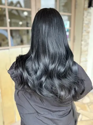 ロング KR2S北野田所属・艶カラー🫧/シール エクステRYOKAのヘアスタイル