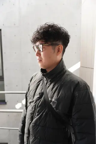 ミディアム パーマ メンズ benji仙台所属・KOKI/ ボブ/ パーマ/透明感カラーのヘアスタイル