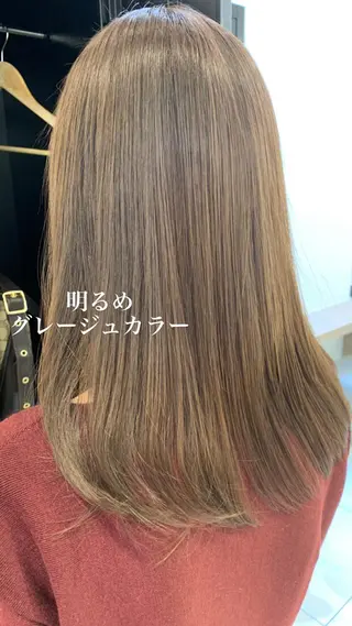 セミロング カラー 似合わせカラー/艶 髪質改善/ヨシザキのヘアスタイル