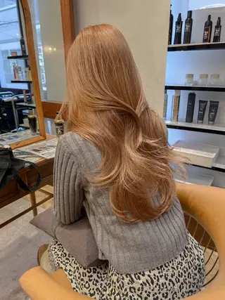 ロング 韓国レイヤーカット/ 縮毛矯正/羽田航のヘアスタイル