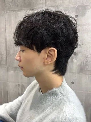 ショート パーマ メンズ 堀越 智仁のヘアスタイル