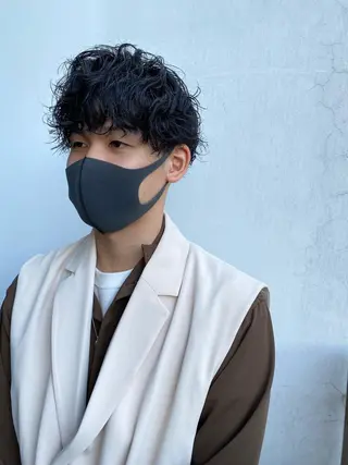 パーマ メンズ YinYang所属・川﨑 章弘のヘアスタイル