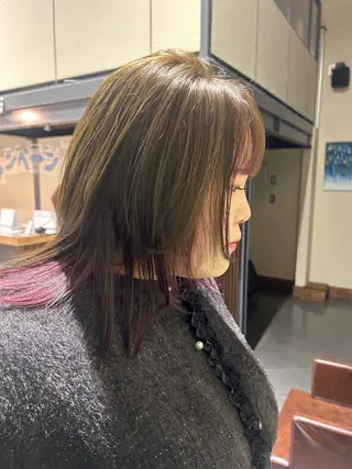 セミロング 井上 萌のヘアスタイル