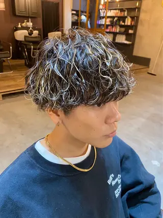 カラー パーマ メンズ 石川 歳也のヘアスタイル
