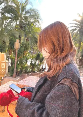 ロング カラー ハイトーンレイヤー 顔まわりSOTAのヘアスタイル