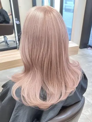 ロング カラー たつや/ハイトーン/ バレイヤージュ/寒色のヘアスタイル