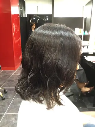 セミロング パーマ Annon プライベートサロンのヘアスタイル