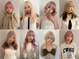 カラー 梅田/ハイトーン/ 透明感カラー/縮毛のヘアスタイル