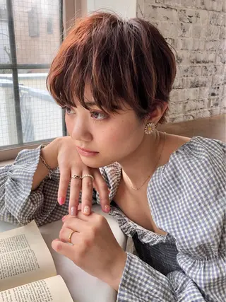 ショート パーマ さかい なつみのヘアスタイル