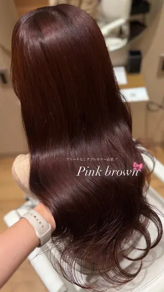 ロング カラー Minori🤎 ナチュラル韓国ヘアのヘアスタイル