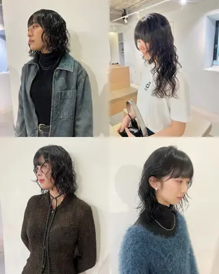 ミディアム パーマ MARU レイヤー/パーマのヘアスタイル