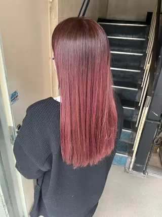 ロング カラー 艶髪/ハイトーン/ ヘアセット/モエノのヘアスタイル