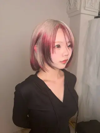 ミディアム カラー HARUNA/原宿/ デザイン/カットのヘアスタイル