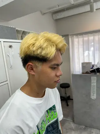 カラー PARK.なんば本店 ミルボンAujua認定サロン[パーク]所属・辻優太/韓国ヘア/メ ンズ/ダウンパーマのヘアスタイル