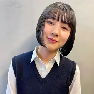 ミディアム カラー パーマ ヘアアレンジ メンズ キッズ ネイル マツエク・マツパ アイブロウ tatsumi/ボブ ウルフ/レイヤーのヘアスタイル