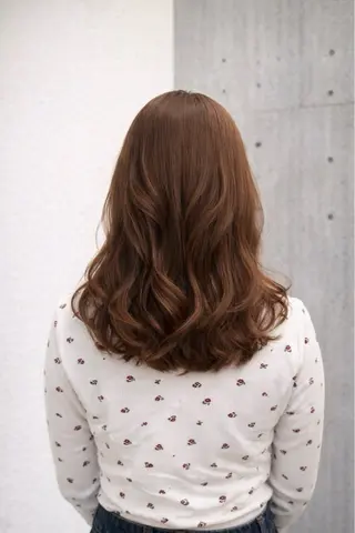 セミロング ボブパーマ アヤナのヘアスタイル