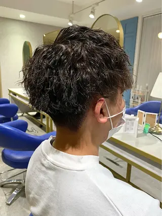 ショート パーマ ヘアアレンジ メンズ men’s salon NOA solte. 【メンズサロン ノアソルテ】所属・メンズパーマ職人 加藤 弘貴のヘアスタイル