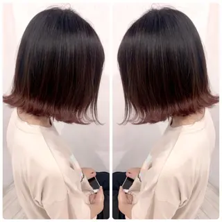 ミディアム カラー 京都大人女性ショート 徒歩1分/秋山のヘアスタイル