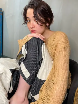 ショート カラー ショート/ボブ/ 心斎橋/宮脇美奈のヘアスタイル