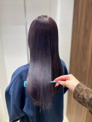 セミロング カラー ヘアアレンジ 💕上野美容師☁ ブリーチ💖サワのヘアスタイル