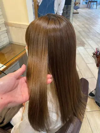 ロング 小顔似合わせ 前田ヒロコのヘアスタイル