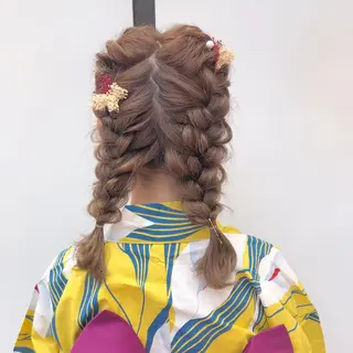 セミロング ヘアアレンジ レイヤーカット指名 No.1💖マユカのヘアスタイル