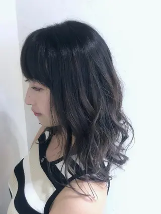 セミロング カラー パーマ ヘアアレンジ filo byFeria渋谷所属・縮毛矯正/美髪 髪質改善/石田幸輔のヘアスタイル