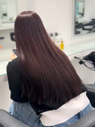 ロング カラー トレンド暖色ヘア🍒 miu🍒のヘアスタイル